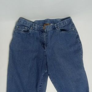 Ruby Rd Size 12 Petite Straight Leg Blue Jeans
